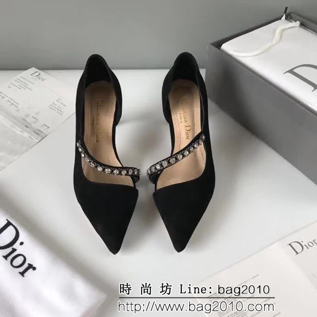 DIOR迪奧 2018秋季新款 磨砂皮 高跟女單鞋 QZS1543